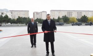 Prezident YAP-ın Sumqayıt şəhər təşkilatının inzibati binasının və Bayraq Muzeyinin açılışında – FOTO