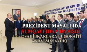 Prezident İlham Əliyev Masallıda Sumqayıtdan danışdı: “Sahibkarlara bu şəraiti yaratmasaydıq…”