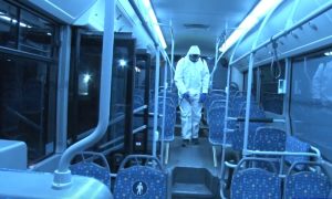 Sumqayıtda avtobuslar hər gün dezinfeksiya olunur – VİDEO