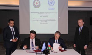 Muxtar Babayev Ümumdünya Meteorologiya Təşkilatı ilə memorandum imzalayıb