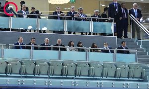 İlham Əliyev və Putin Bakılda cüdo yarışlarına baxırlar- FOTO