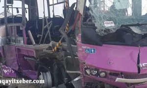 Sumqayıtda 13 nəfərin yaralandığı avtobus qəzasından görüntülər- VİDEO
