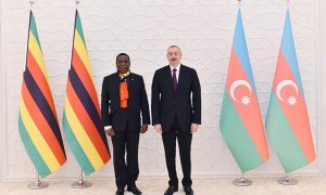 İlham Əliyev Zimbabve prezidenti ilə görüşdü – Fotolar