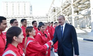 Prezident İlham Əliyev: “Zavodun fəaliyyətə başlaması Sumqayıt şəhərinin ümumi inkişafına da böyük töhfədir”