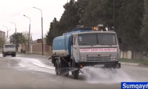 Sumqayıtda dezinfeksiya işləri davam edir- VİDEO