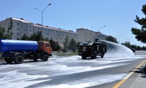 Sumqayıtda gücləndirilmiş dezinfeksiya işləri aparılıb – FOTO