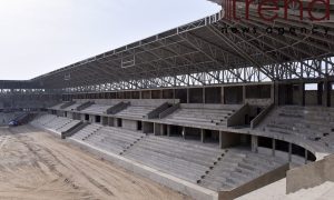 Sumqayıtda inşa edilən yeni stadiondan son FOTOLAR