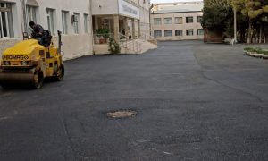Sumqayıtda bu məktəbin həyəti asfaltlandı – FOTOLAR