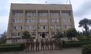 Ağdərənin mərkəzində Azərbaycan bayrağı qaldırıldı – Video