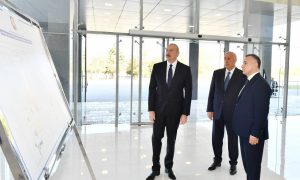 Prezident İlham Əliyev 2 saylı Sumqayıt Şəhər Xəstəxanasının yeni binasının açılışında iştirak edib