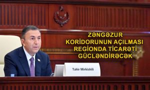 Tahir Mirkişili: “Zəngəzur koridorunun açılması regionda ticarəti gücləndirəcək”