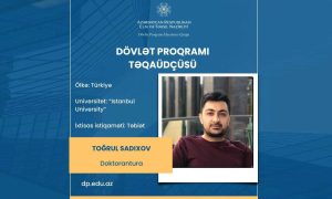 SDU-nun məzunu Dövlət Proqramı çərçivəsində Türkiyədə doktorantura təhsili alacaq