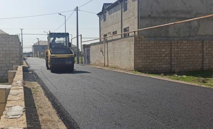 Sumqayıtda yolların asfaltlanması işləri davam edir – FOTO