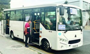 Hacıqabulda buraxılan avtobuslar Bakı–Sumqayıt marşrutunda