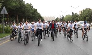 Sumqayıtda velo-yürüş krçirilib