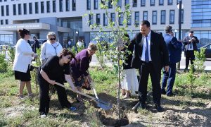 Sumqayıtda Ulu Öndərin anadan olmasının 102-ci ildönümü münasibətilə silsilə ağacəkmə aksiyaları keçirilib