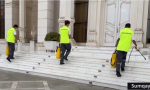 Sumqayıtda genişmiqyaslı abadlıq və dezinfeksiya işləri aparılır – VİDEO