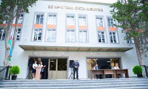 Sumqayıtda 36 nömrəli tam orta məktəbin yenidənqurmadan sonra açılışı olub