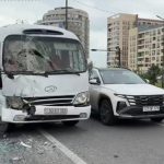 Sumqayıtda avtobuslar toqquşdu: Xəsarət alanlar var – FOTO