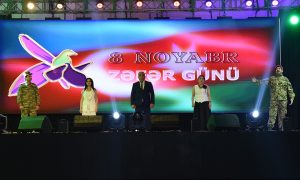 Sumqayıtda Zəfər Günü ilə bağlı konsert və atəşfəşanlıq keçirilib