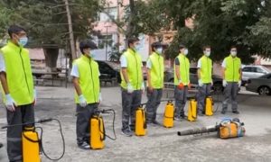 Sumqayıtda dezinfeksiya işləri davam edir – VİDEO