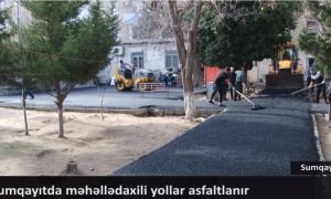 Sumqayıtda məhəllədaxili yollar asfaltlanır