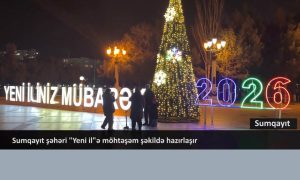 Sumqayıtda yeni il görüntüləri – VİDEO