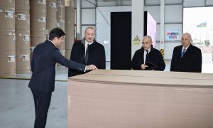Sumqayıt Sənaye Parkında karton və qutu taralarının istehsalı müəssisəsinin açılışı olub