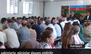 Sumqayıtda sakinlərlə görüşlər davam etdirilir