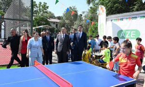 Sumqayıtda “Sağlam məhəllə” layihəsi çərçivəsində idman zonası istifadəyə verilib