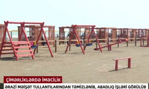 Sumqayıtda yeni ictimai çimərlik yaradılıb