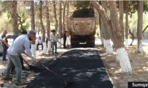 Sumqayıtda yol infrastrukturu yenilənir – VİDEO